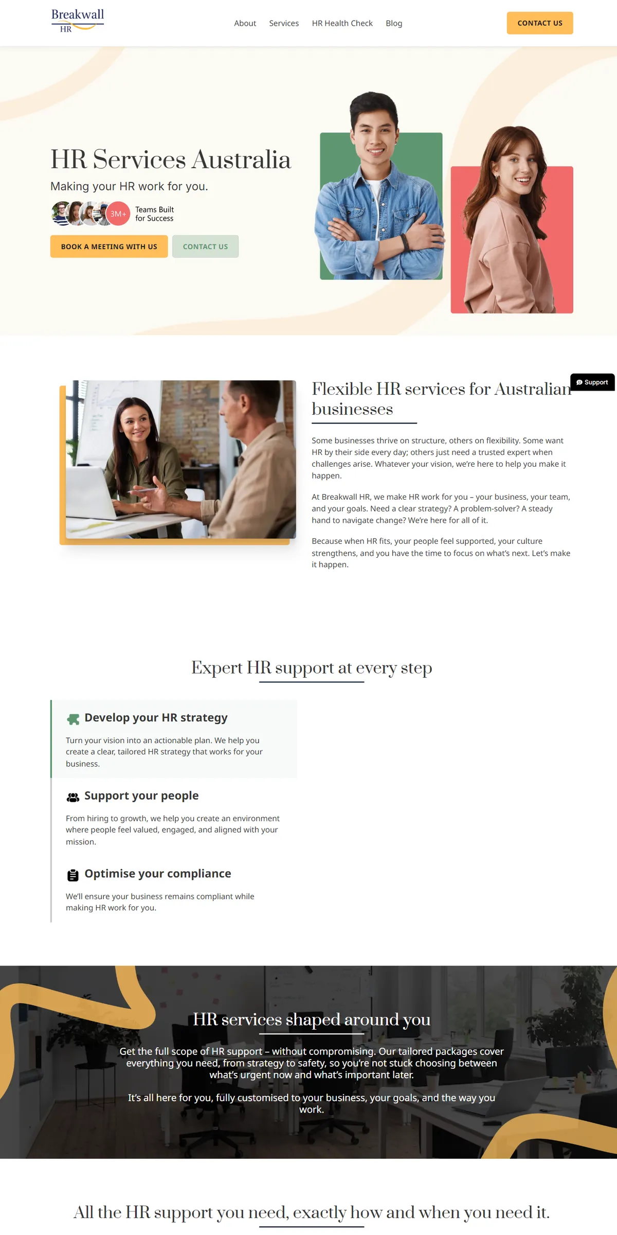 Breakwall HR homepage screenshot