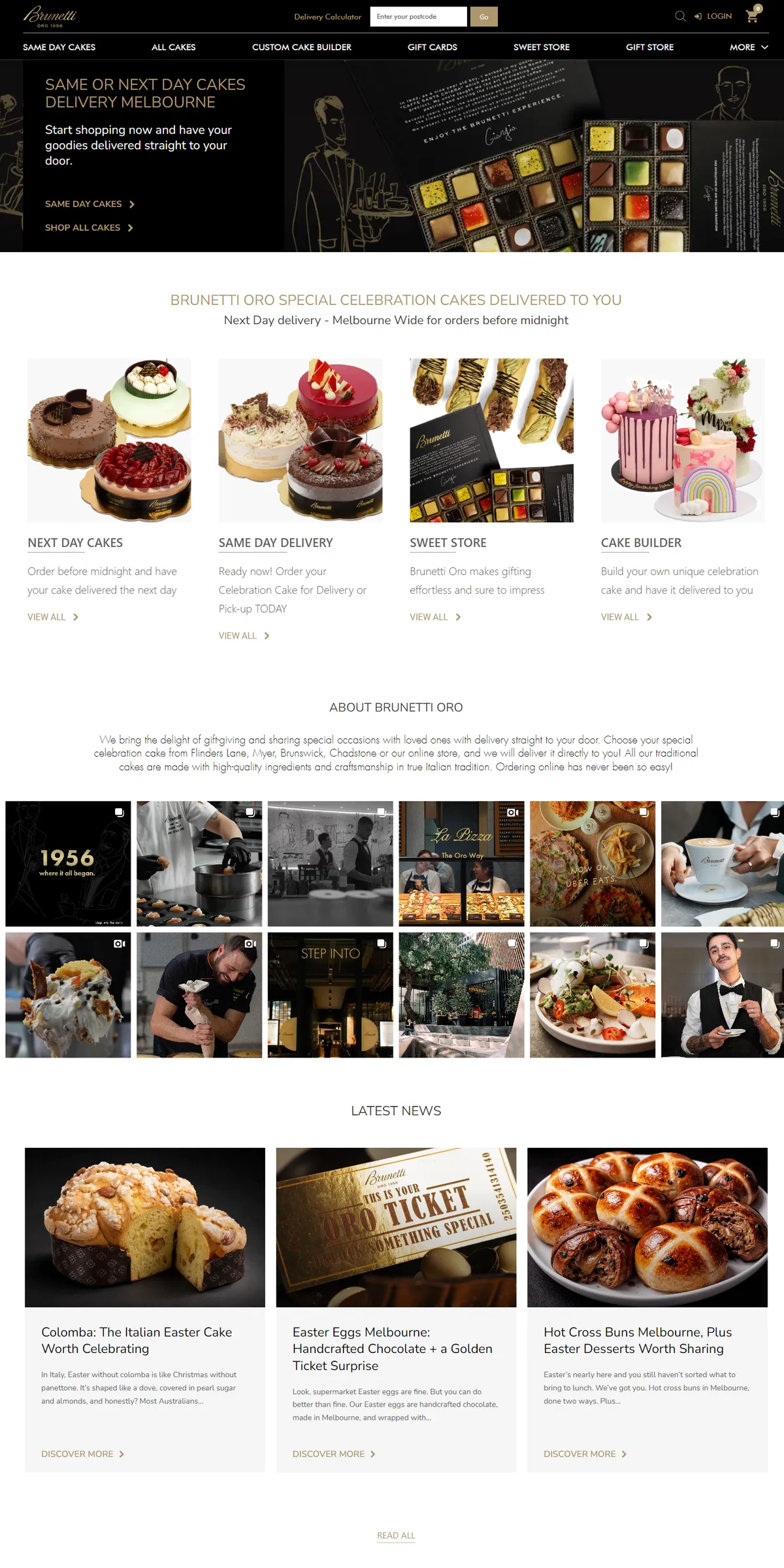 Brunetti Oro homepage screenshot